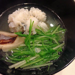 新ばし 星野 - お椀：松茸と名残の鱧(2014.10)