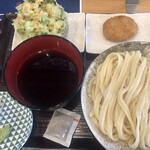武蔵野うどん 竹國 - つけ汁うどんランチセット　¥850-