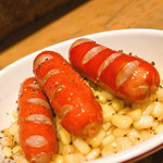 赤ウインナーとコーンバター