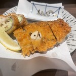 立ち呑み ソメアカ - なすと豚肉の新生姜フライ