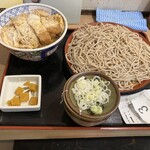 味奈登庵 - 料理写真:・かつ丼セット(ざる蕎麦)　税込1,100円