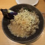 石臼挽手打 そばの音 - 茄子揚げ出汁