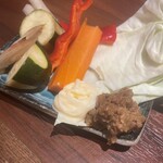 鮮度の極み 魚もつ 川崎居酒屋 - おすもうさんの野菜スティック　878円