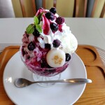 カフェコテージ KINZA - ブルーベリーヨーグルトかき氷