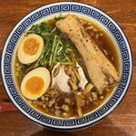 東京らあめんタワー - ■醤油炙り厚切りチャーシューめん＋味付き半熟玉子¥1,450