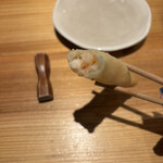 石臼挽手打 そばの音 - エビ春巻き　中身