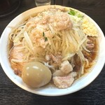 豚星。 - 小ラーメン豚2枚（麺・ニンニク・アブラ少なめ）¥1,200        味玉¥100