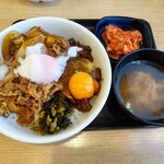 吉野家 - 料理写真:肉だく牛魯肉飯＋キムチみそ汁セット