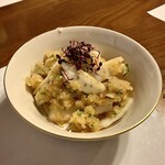 川庄 - 親友のおみやげを即席で調理してくれた一品。サービスだと思います…