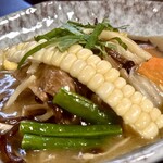お食事処 だんらん日和 - 本日のランチ(\1,980)　メイン：煮豚の信州産きの子と野菜あんかけ