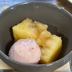 お食事処 だんらん日和 - 本日のランチ(\1,980)　デザート：金色羅皇と夏苺のミルクジェラート