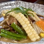 お食事処 だんらん日和 - 本日のランチ(\1,980)　メイン：煮豚の信州産きの子と野菜あんかけ