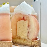 Chez Yu - 桃のタルト(\972)　断面