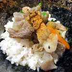 天ぷら処 こさか - あっさり牛すじ煮込み（ご飯にのせて）（２０１４年１０月）