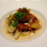 肉割烹　華家　新栄 - 栗と松茸のリゾット　鱧とフォアグラ