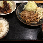 かつ壱番屋 - 味噌カツ、生姜焼き定食