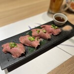 めしや 一之助 - 国産牛もも握り