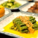 趙楊 - 扁豆角（さやいんげん）に大閘蟹（しなもづくがに）そーすがけ