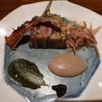 築地 BistroMasa - 炙り新秋刀魚と焼きナスのテリーヌ