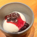 いまむら - デザート　吉野葛のカシスとブルーベリー掛け