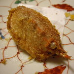 千松しま - optio A30で撮影。毛蟹の甲羅揚げ。