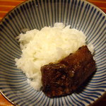 千松しま - optio A30で撮影。鰻のしぐれ煮ごはん。