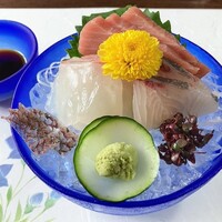 下鴨福助 - お造り(中トロ、鯛、間八)