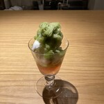 forare - 塩ミルクジェラートが美味しい、白桃は固めでした。