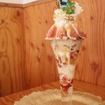 カフェ・ド・リオン パレット - 【2025.09】ミルクティーいちじくのパフェ(税込2,508円)