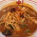 蒙古タンメン中本 - 極冷し味噌やさいの熱々でとろみのあるスープ