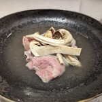 五島列島modern割烹 REHN - 和牛リブロースと松茸のしゃぶしゃぶ