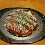 はまちゃん - お好み焼き 肉玉いか天そば (税込)950円 ※マヨネーズをトッピング！ (2025.09.02)