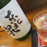 日本酒2杯目は「東北泉」ひやおろし 八反錦（高橋酒造、山形県）0.7合600円！