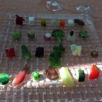 銀座 シェ・トモ - 目にも美しい一皿でした。この日は28種の野菜ちゃん