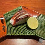 鮨 むとう - オナガダイ(神津島)の塩焼き ヘベス　◎