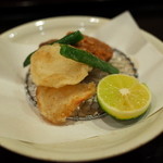 温味 - 鯨の竜田揚げ ゆりね インゲン豆