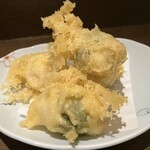 新料理 都留野 - 貝柱磯辺揚げ