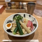 銀座 朧月 - トマトカレーつけ麺1300円 大盛