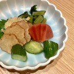 蒲郡桔梗屋 - 漬物盛り合わせ