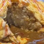 炭焼治郎 - ふわとろオムカレーらいす　断面図