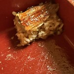 石ばし - 最後の最後で山椒をご飯の方に掛けて頂く