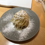 ブッフェアンドカフェ スロープサイドダイナー ザクロ - その場で作ってくれます　モンブラン