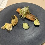 ラ セッテ - 鮎料理　ナスのソースでも十分呑める！