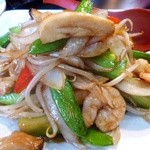 めだかタンタン - 海老と野菜の炒め物