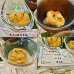 北の味と和み ぽあろ - カムイモシリコース【造り】《本日の生ウニ（産地別食べ比べ）》のアップ…
