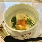 北の味と和み ぽあろ - カムイモシリコース【前菜】《ウニいくらのせ海鮮茶碗蒸し》