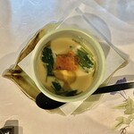 北の味と和み ぽあろ - カムイモシリコース【前菜】《ウニいくらのせ海鮮茶碗蒸し》