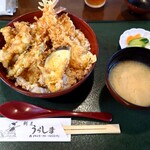 割烹うらしま - 天丼(税込1300円)