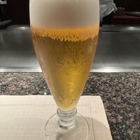 鉄板焼･焼肉 なにわ (リーガロイヤルホテル大阪) - 生ビール（レギュラーサイズ）