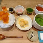 甘味みつや - かき氷梅ときなこ白玉
